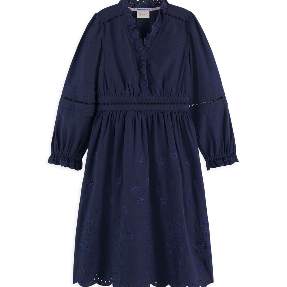 Little Girl's & Girl's Broderie Anglaise Star Dress